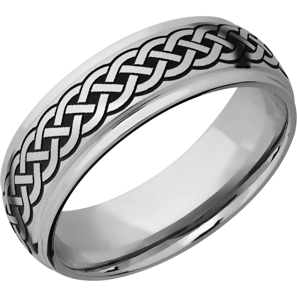 10K White Gold + Anglesatin , Polish Finish - Image 2