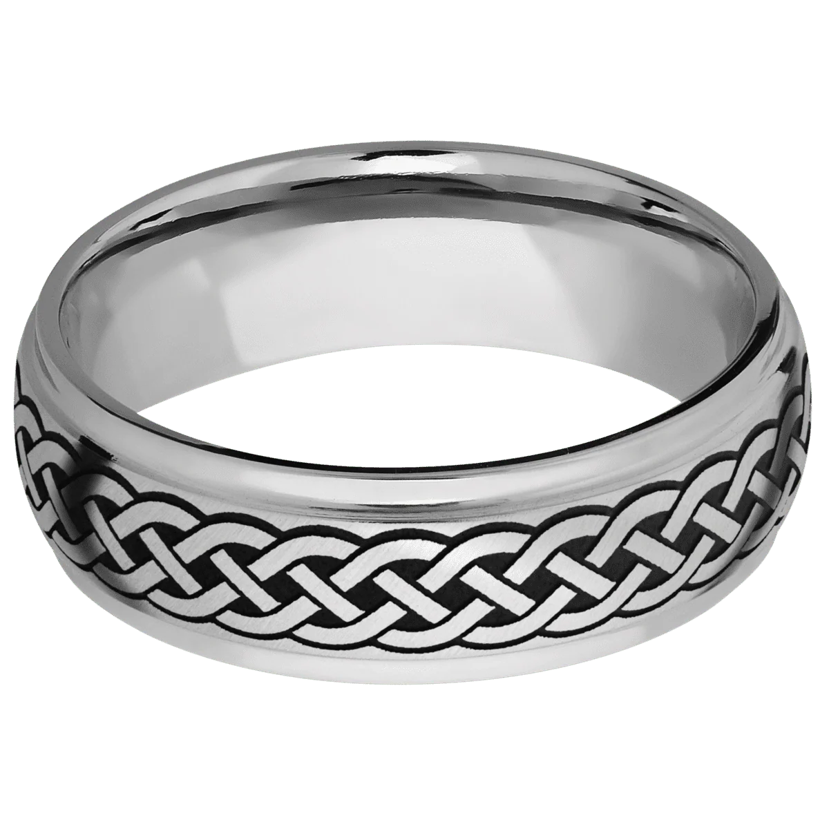 10K White Gold + Anglesatin , Polish Finish - Image 3