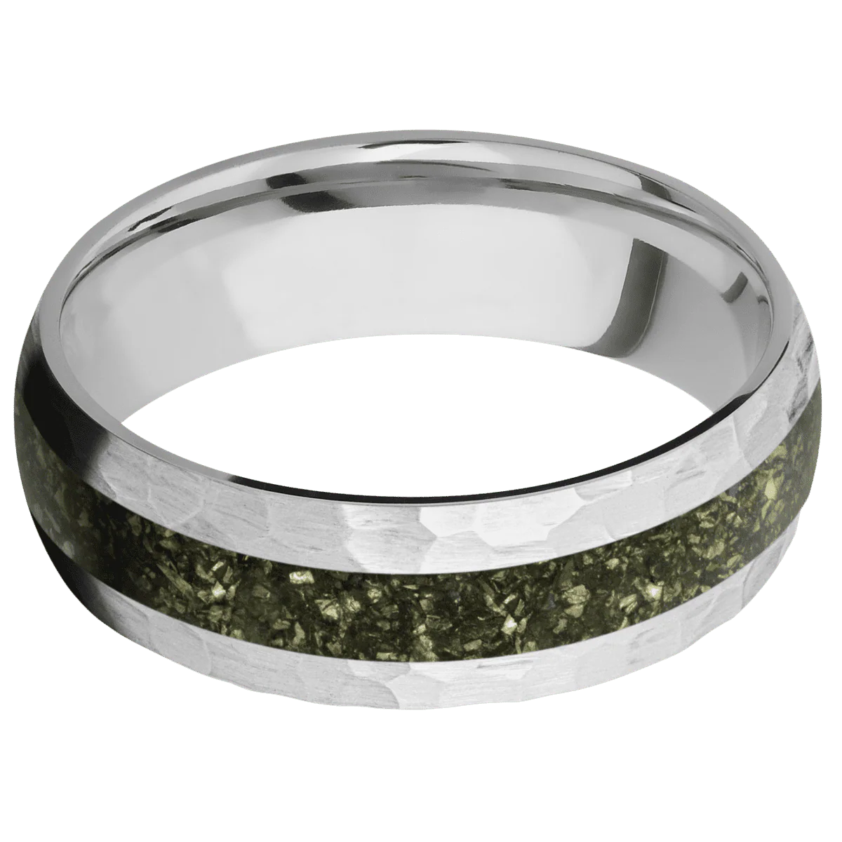 10K White Gold + Hammer Finish - Image 3