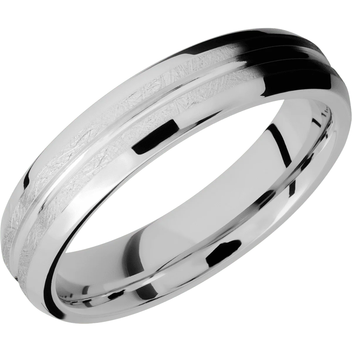 10K White Gold + Polish , Distressed Finish - Image 2