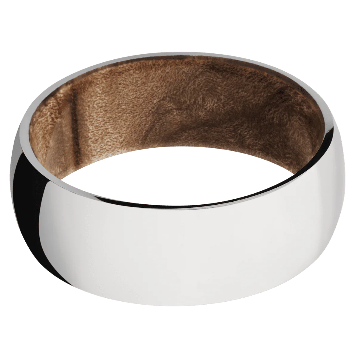 10K White Gold + Polish Finish + Maple Burl - Image 3