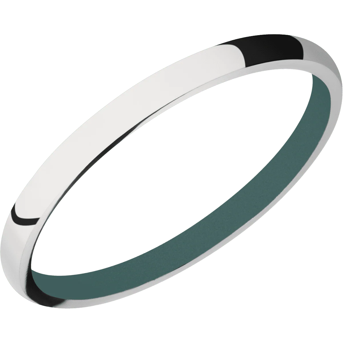 10K White Gold + Polish Finish + Northern Lights - Image 2