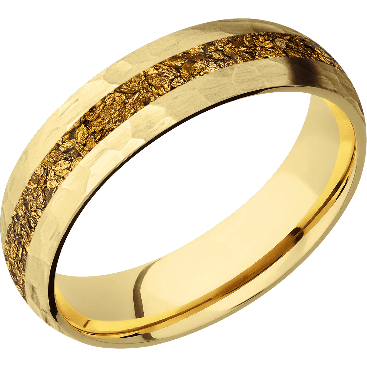 10K Yellow Gold + Hammer Finish - Image 2