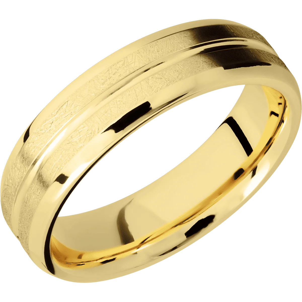 10K Yellow Gold + Polish , Distressed Finish - Image 2