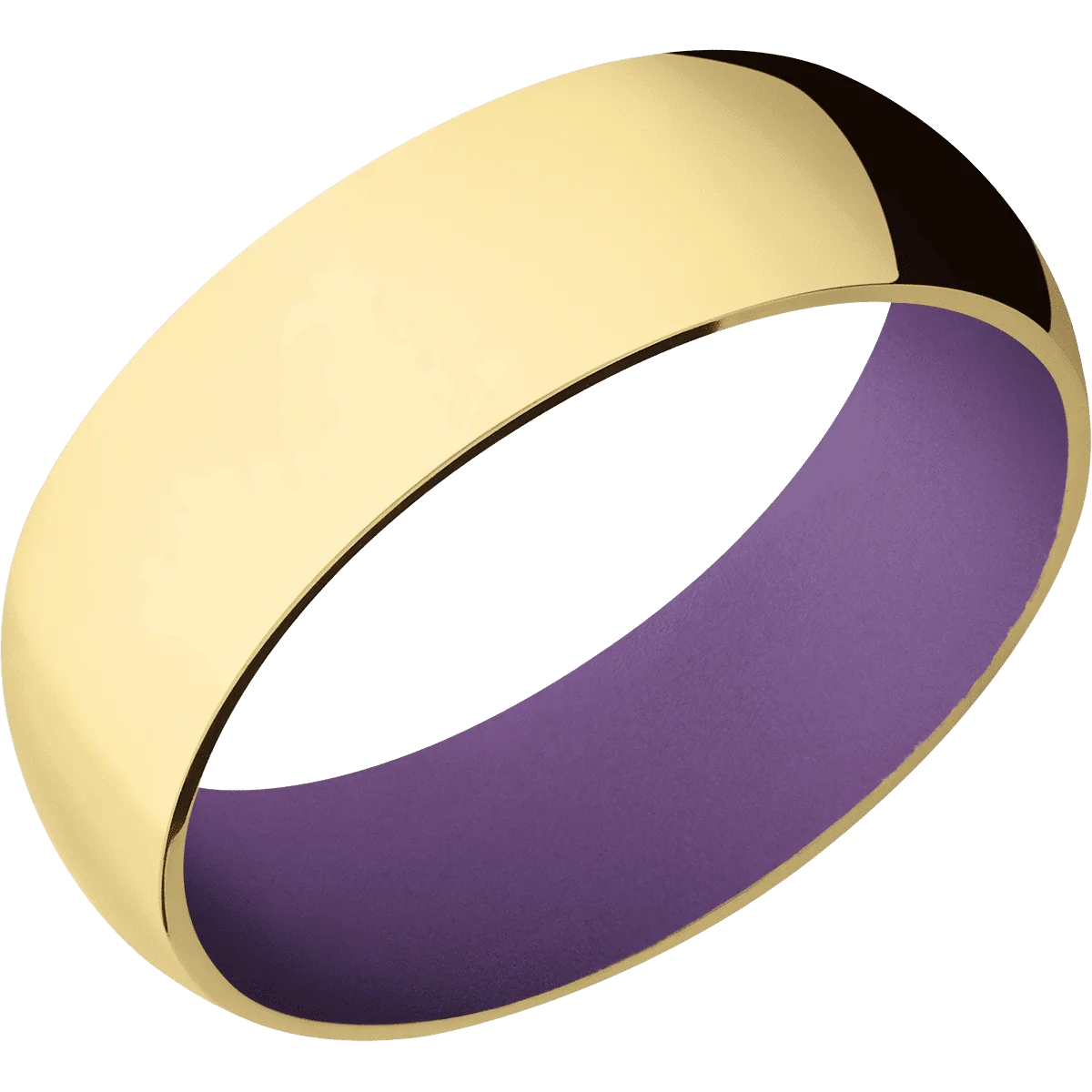 10K Yellow Gold + Polish Finish + Wild Purple - Image 2
