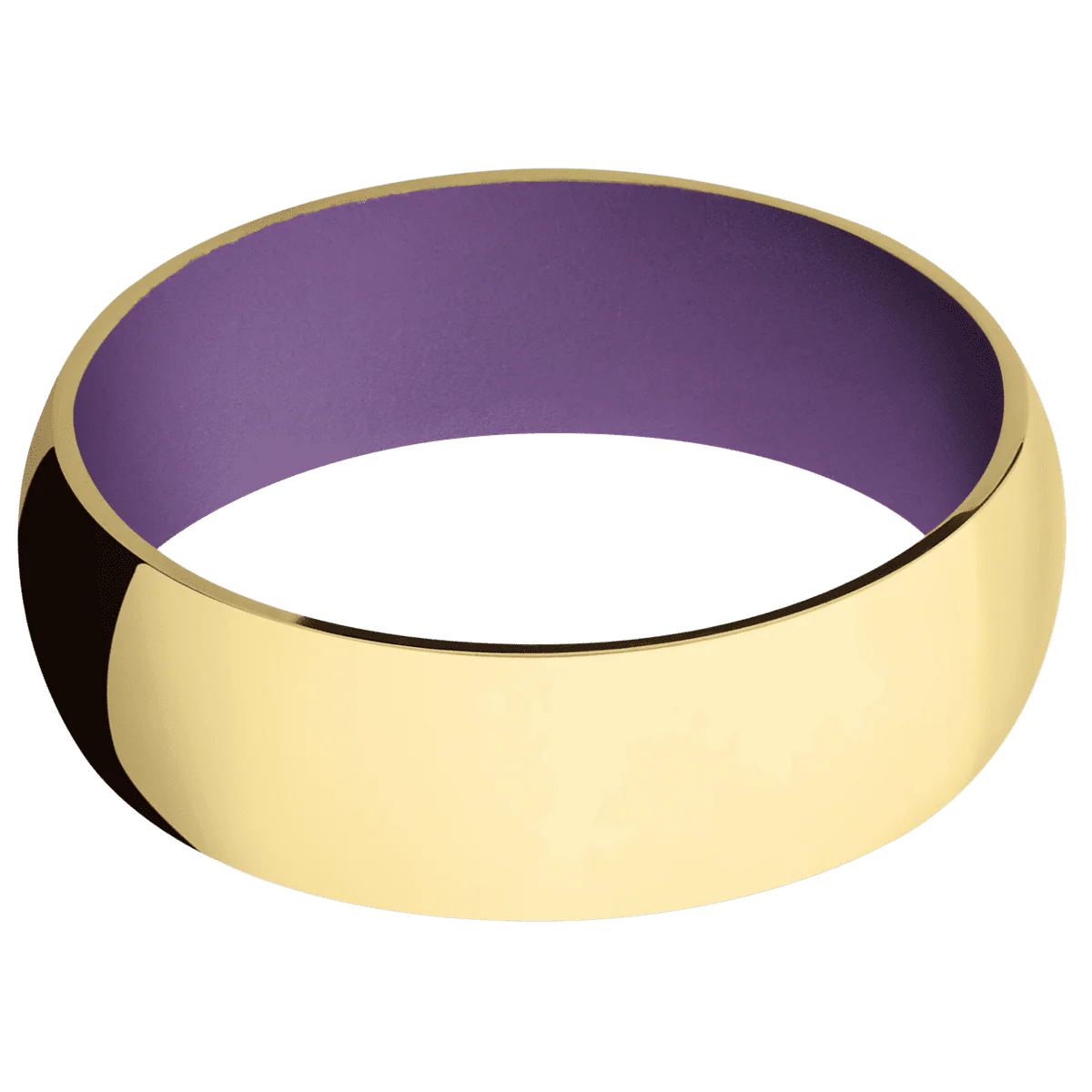 10K Yellow Gold + Polish Finish + Wild Purple - Image 3