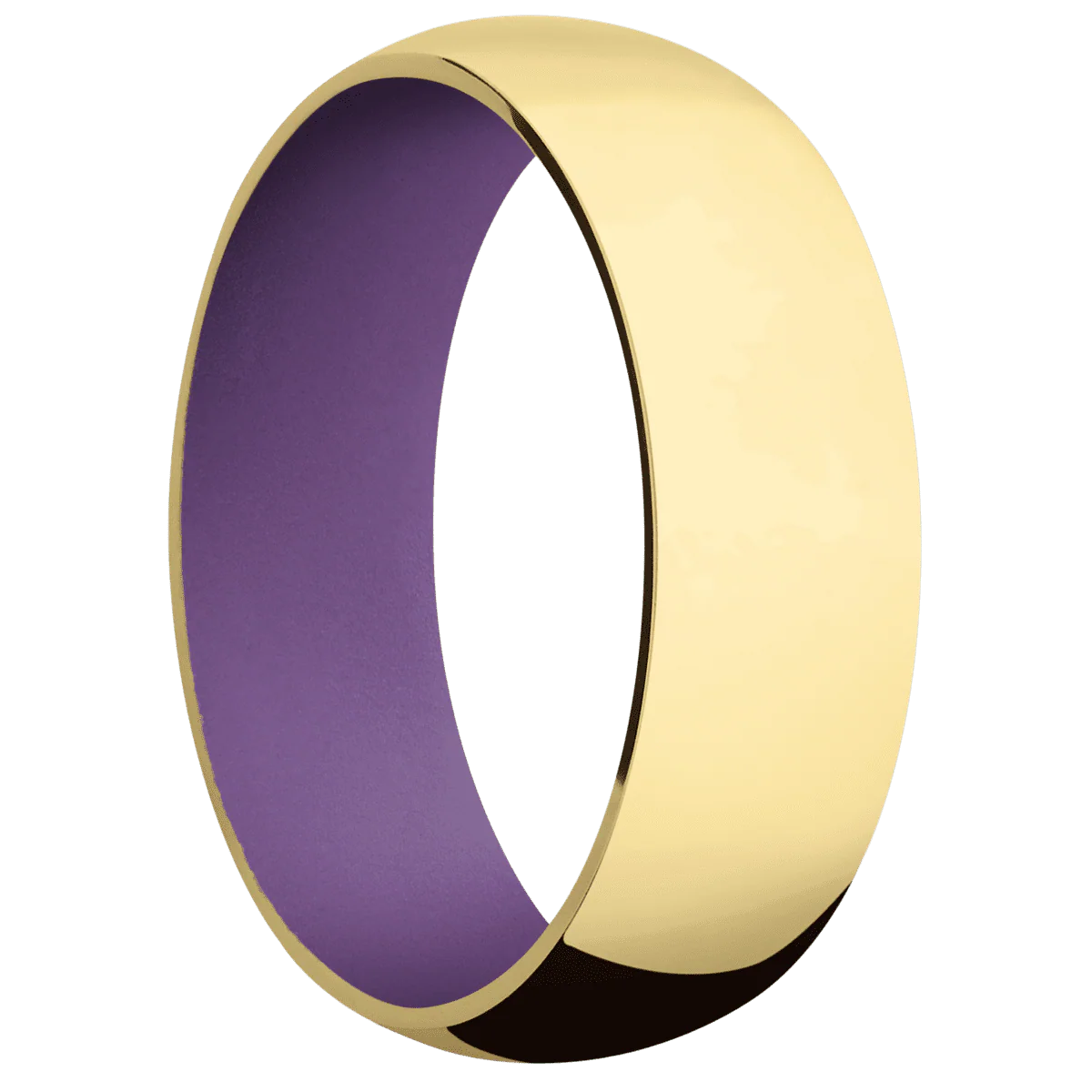 10K Yellow Gold + Polish Finish + Wild Purple