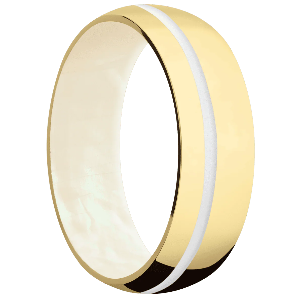 10K Yellow Gold + Polish , Polish Finish + Freshwater Mother of Pearl