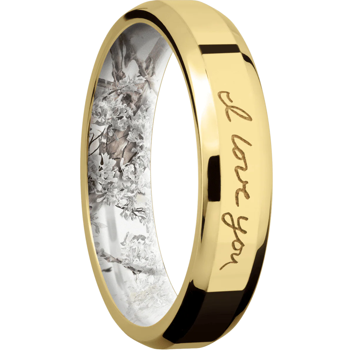 10K Yellow Gold + Polish , Polish Finish + King's Snow