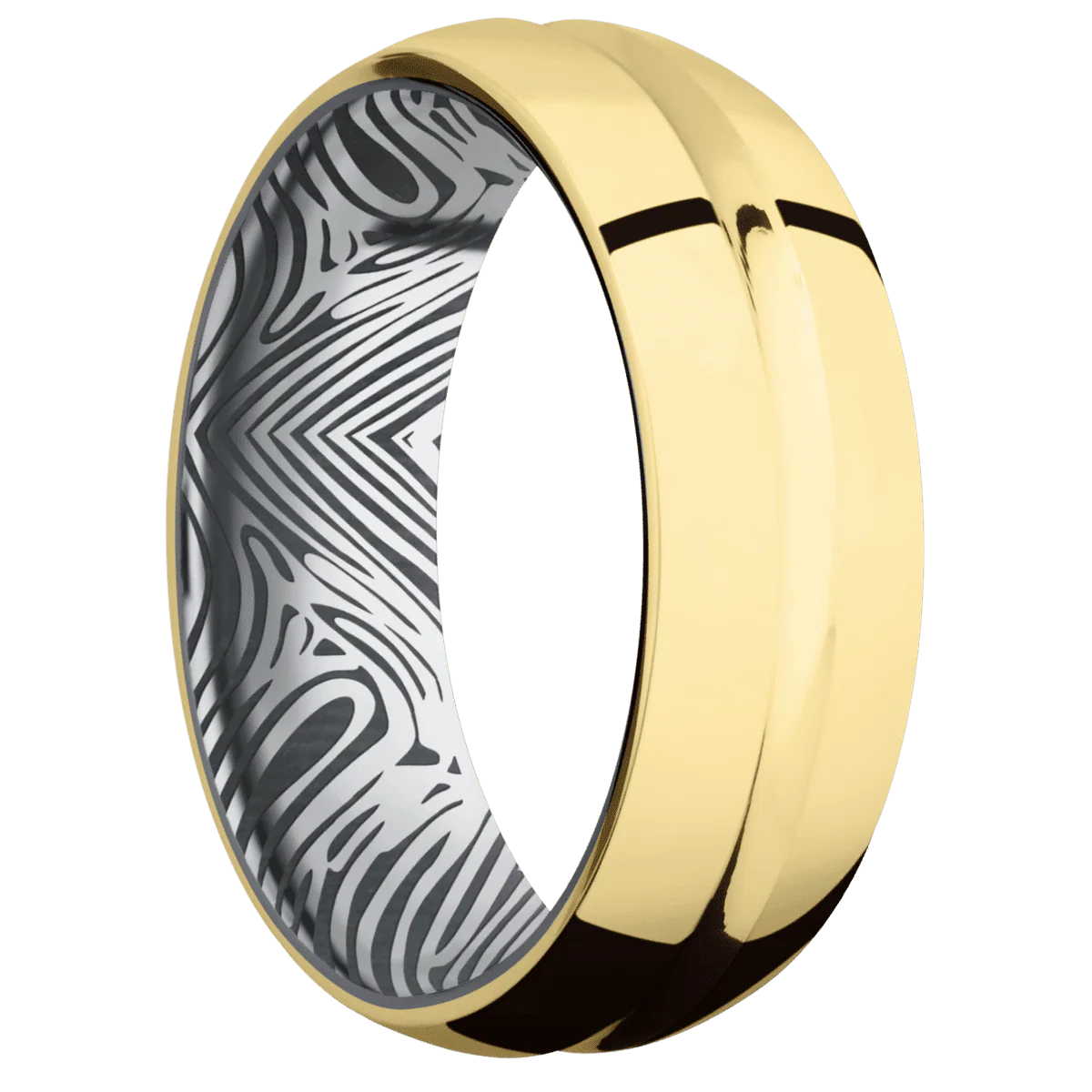 10K Yellow Gold + Polish , Polish Finish + Tantalum