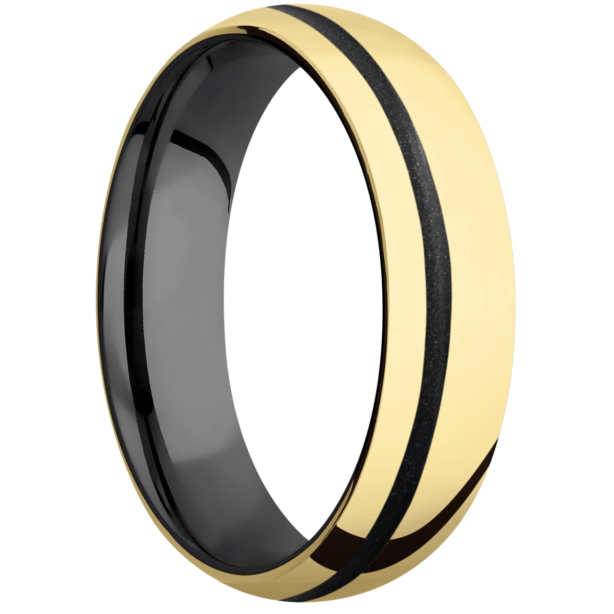 10K Yellow Gold + Polish , Polish Finish + Zirconium