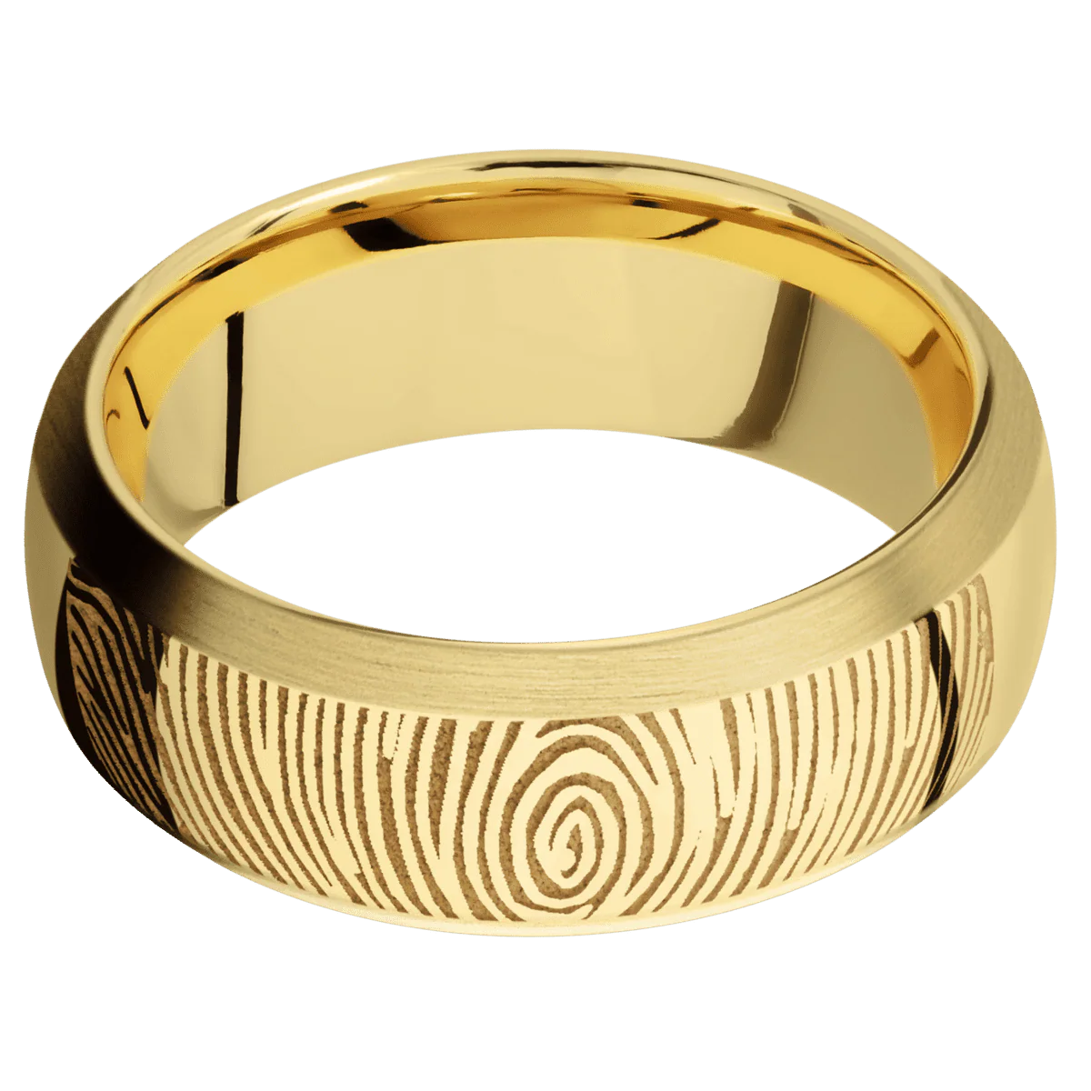 10K Yellow Gold + Polish , Satin Finish - Image 3