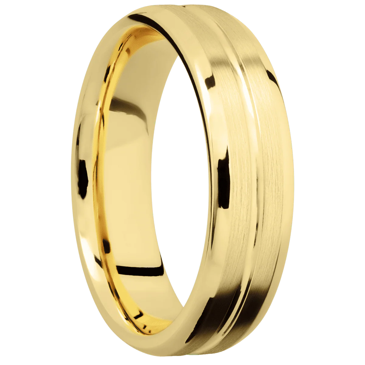 10K Yellow Gold + Polish , Satin Finish