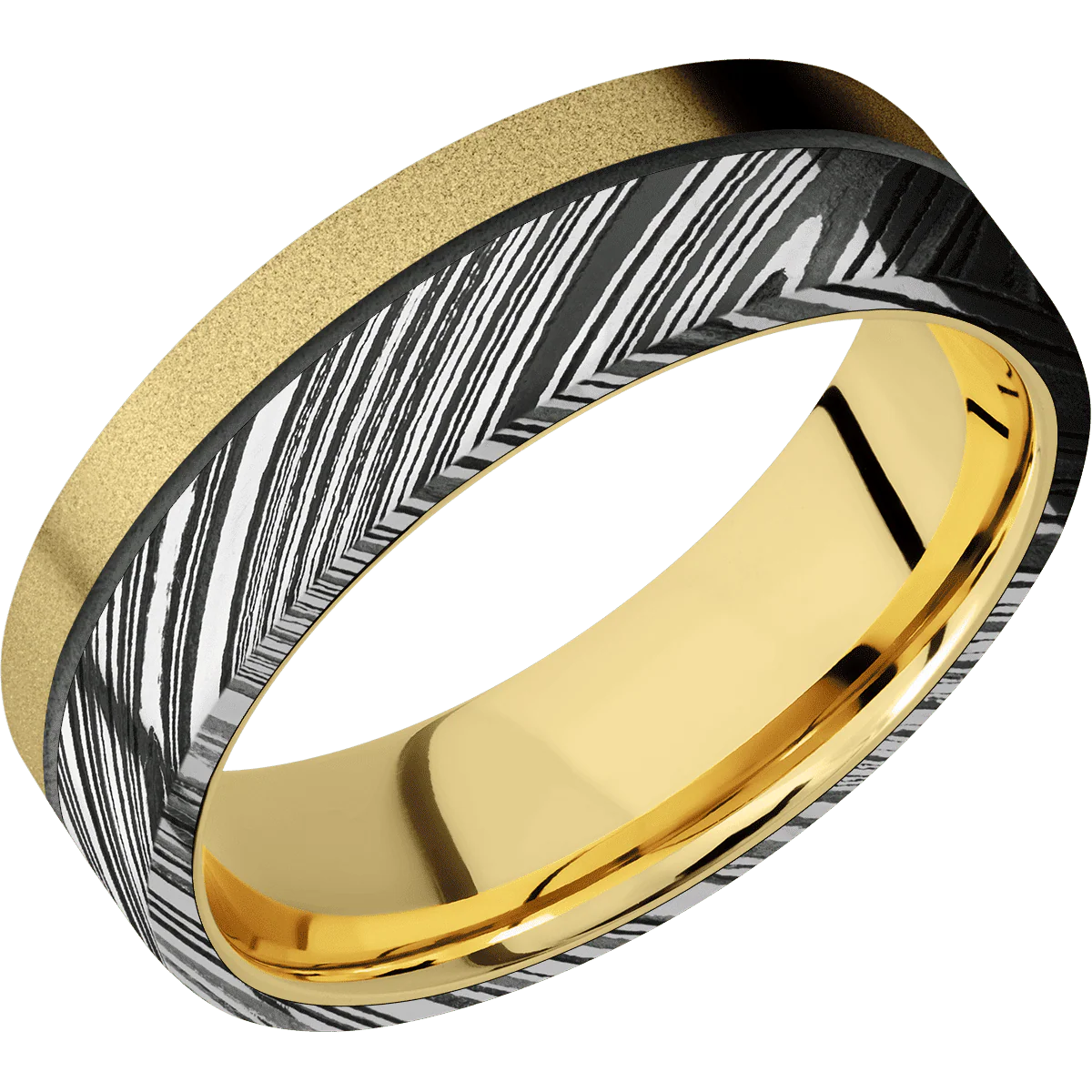 10K Yellow Gold + Sand Finish - Image 2