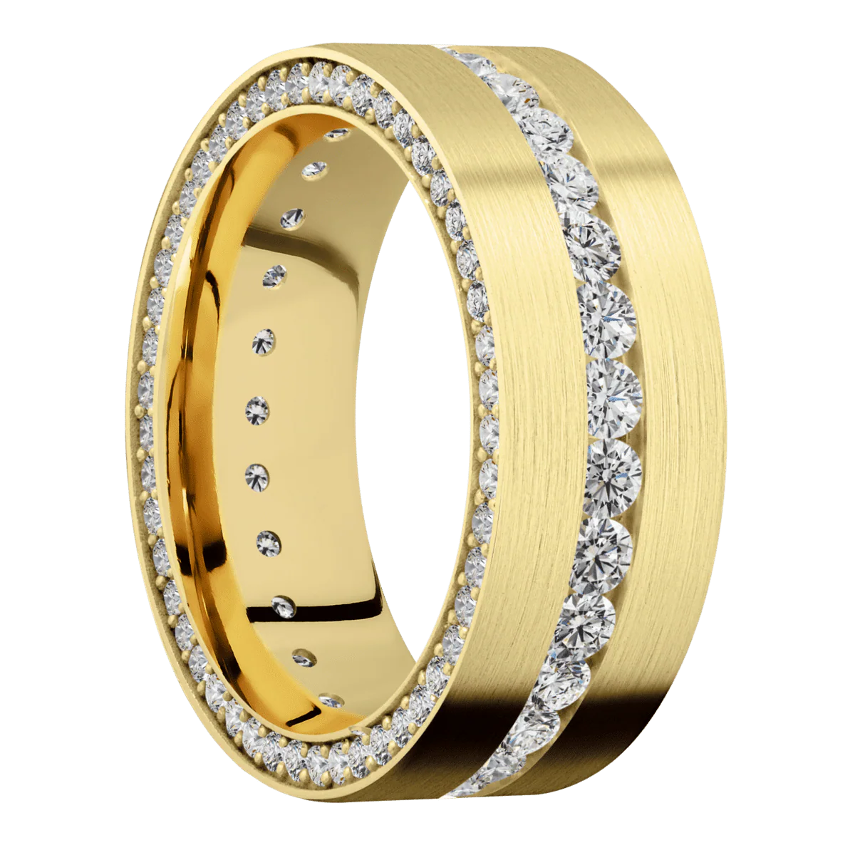 10K Yellow Gold + Satin Finish