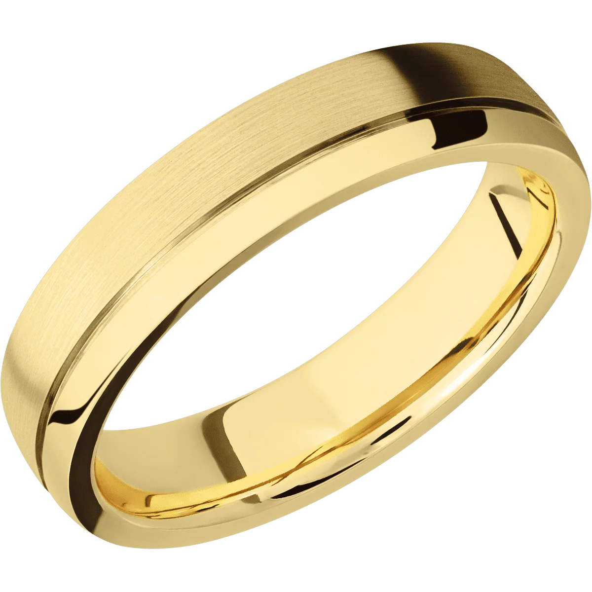 10K Yellow Gold + Satin , Polish Finish - Image 2