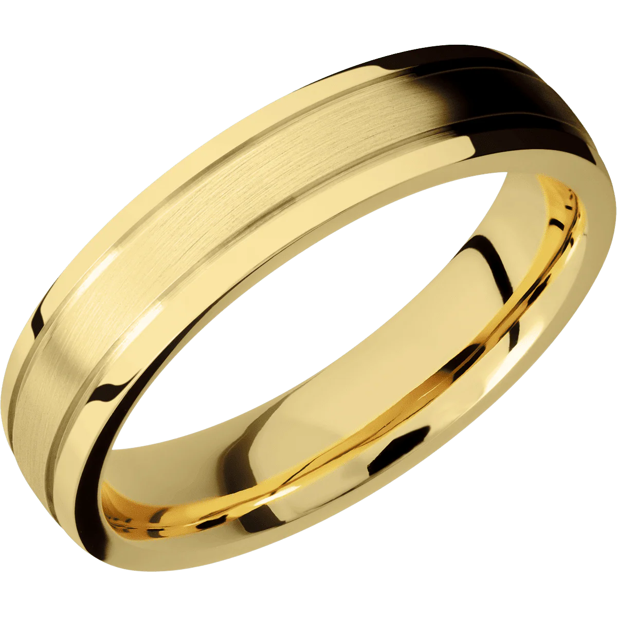 10K Yellow Gold + Satin , Polish Finish - Image 2