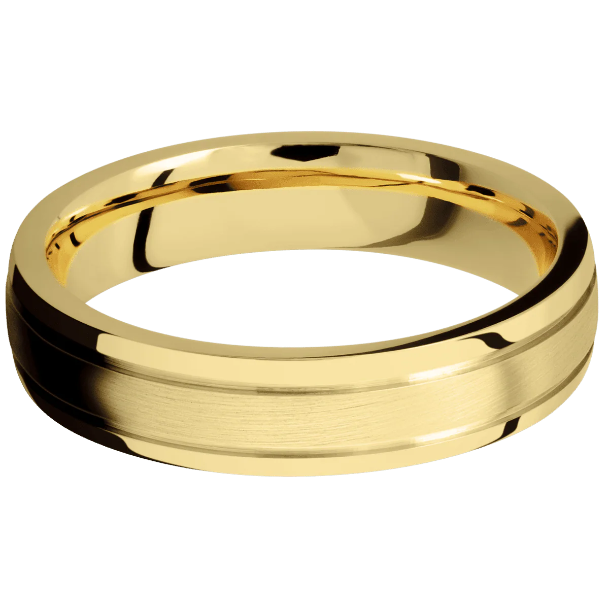 10K Yellow Gold + Satin , Polish Finish - Image 3