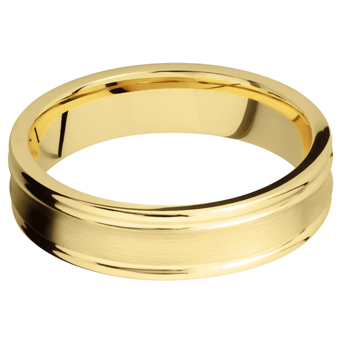 10K Yellow Gold + Satin , Polish Finish - Image 3