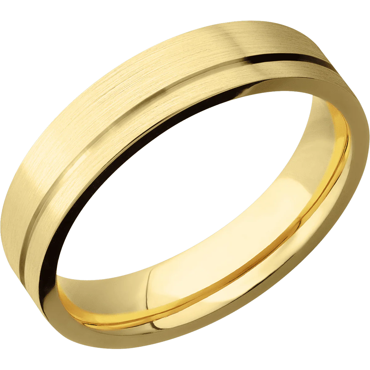 10K Yellow Gold + Satin , Satin Finish - Image 2