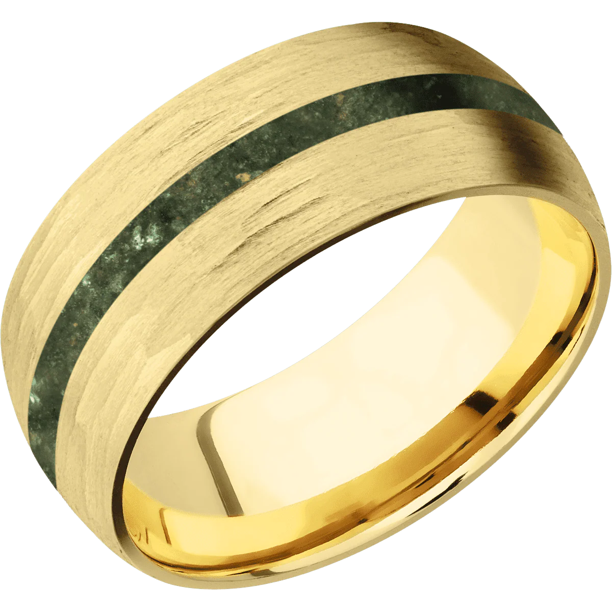 10K Yellow Gold + Treebarkh Finish - Image 2