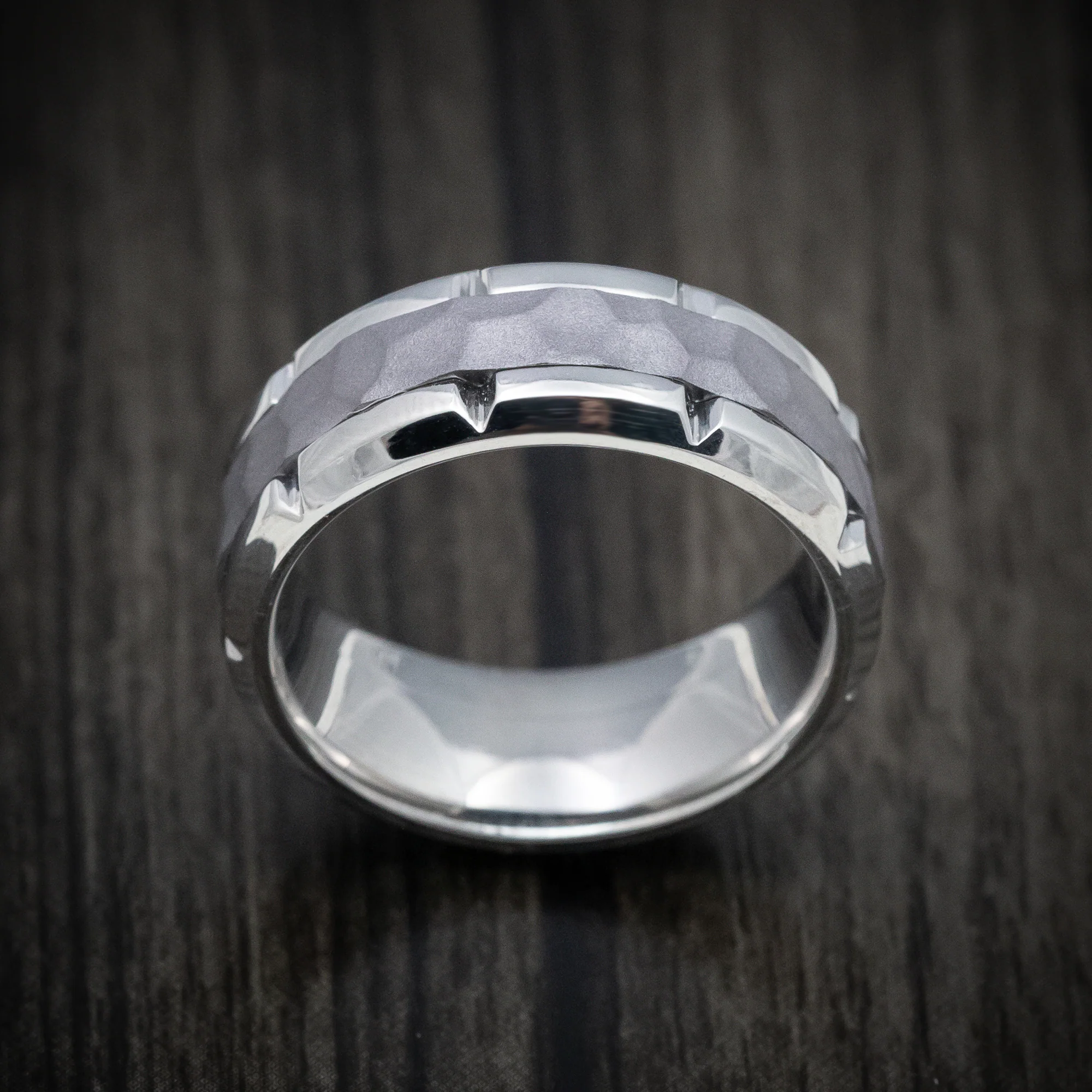 White Gold and Tantalum Men's Ring Custom Made - Image 2