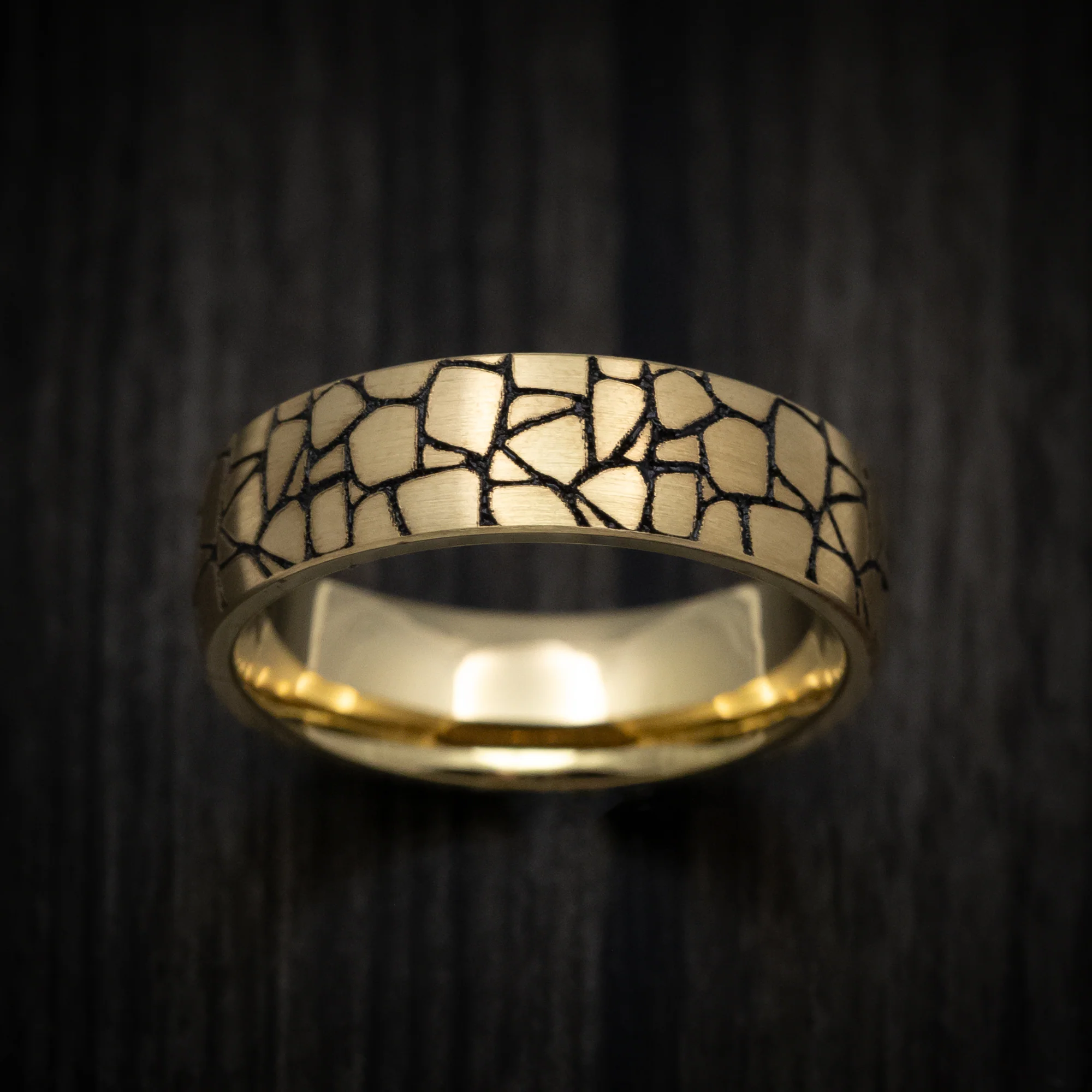 14K Gold Men's Ring with Organic Design - Image 2