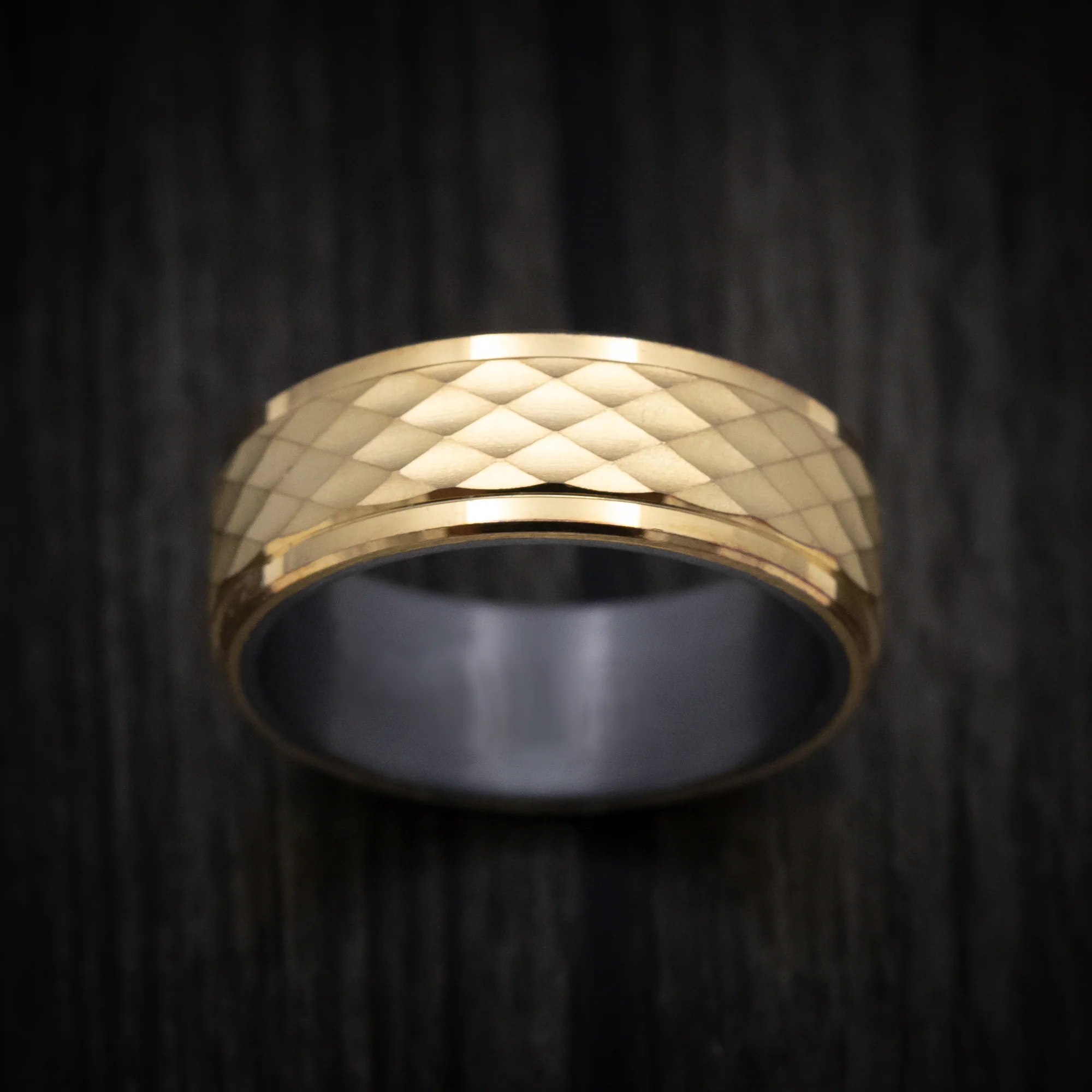 14K Gold Men's Ring with Tantalum Sleeve - Image 2