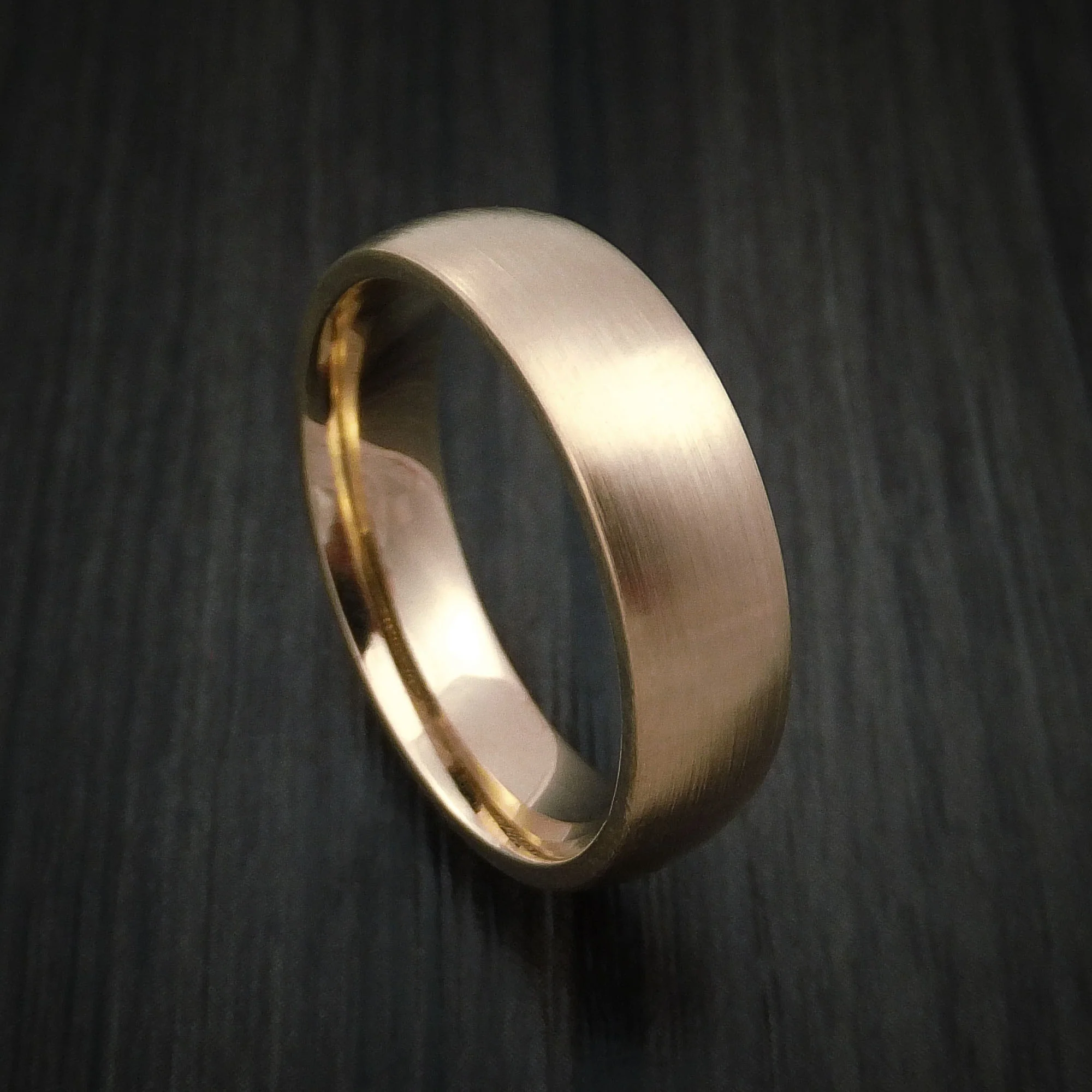 Rose Gold Classic Style Wedding Men's Band Custom Made