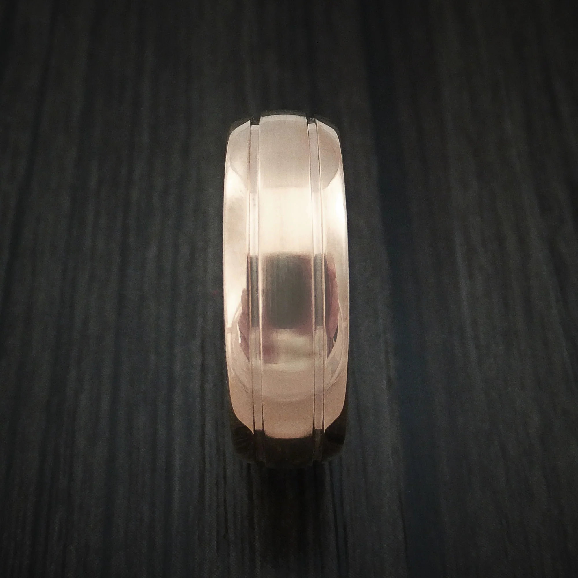 Rose Gold Classic Style Wedding Men's Band Custom Made - Image 3