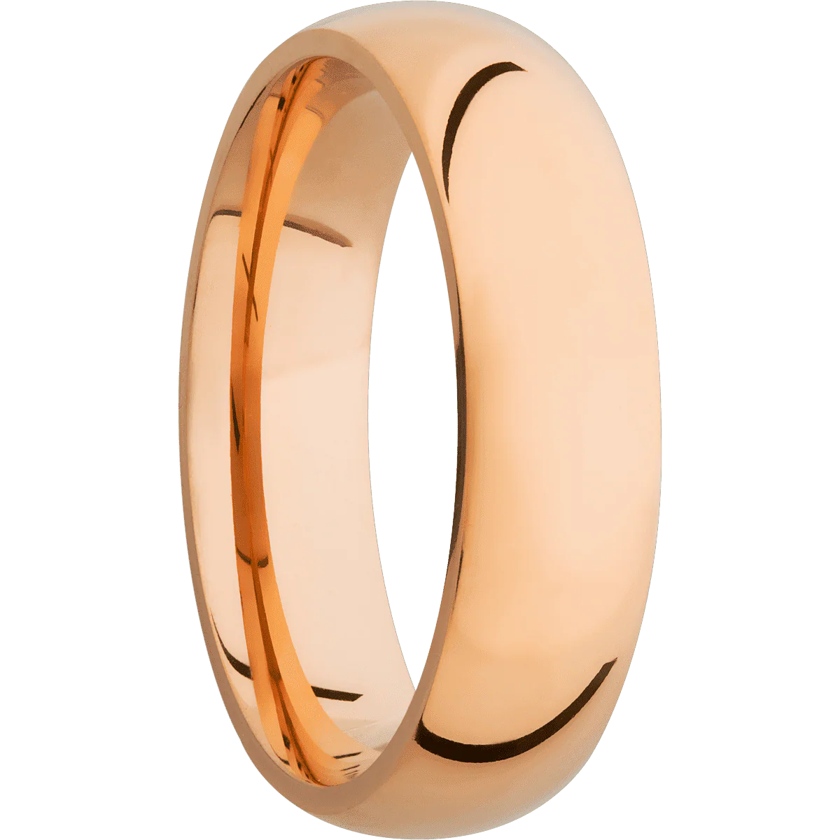 14K Rose Gold + Polish Finish