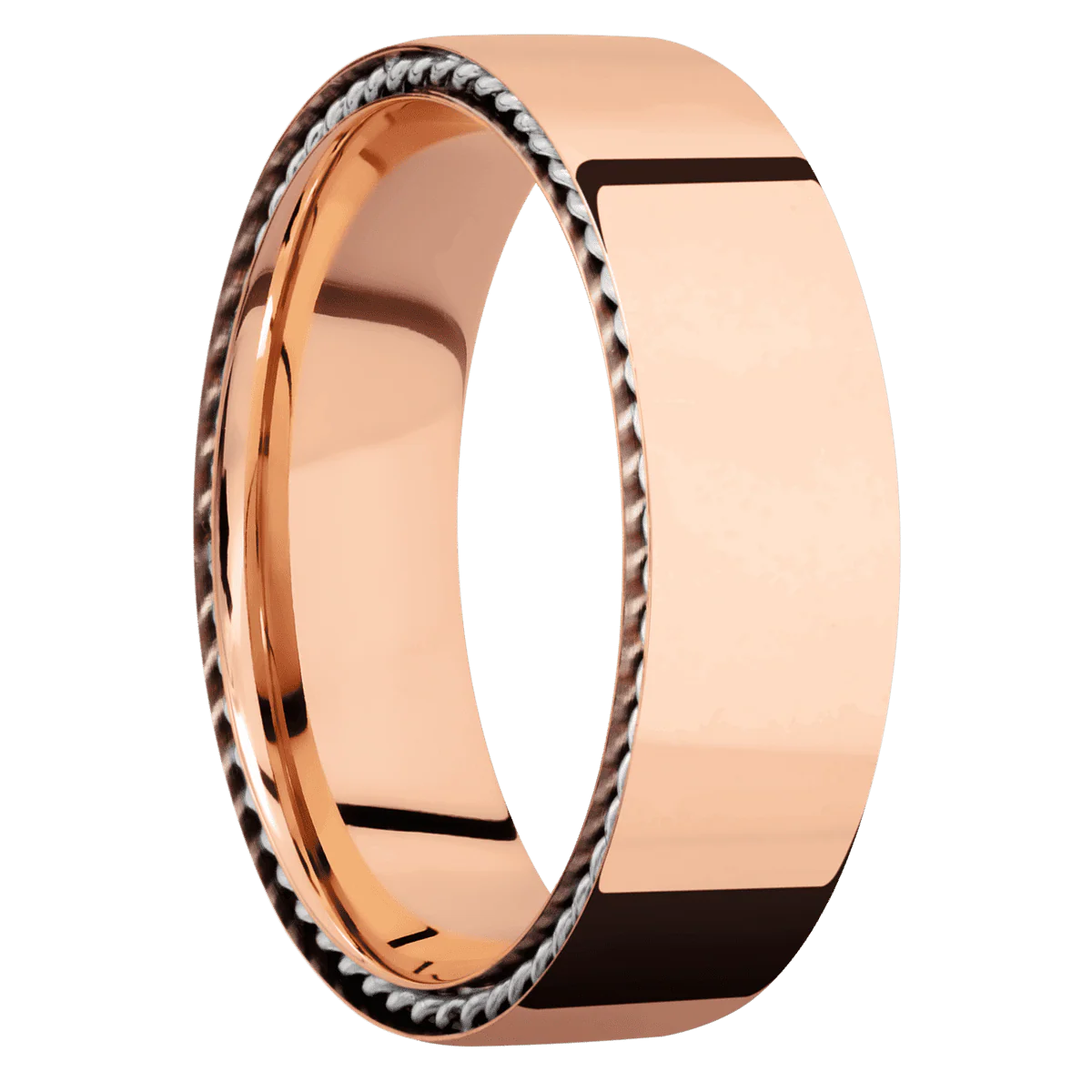 14K Rose Gold + Polish Finish