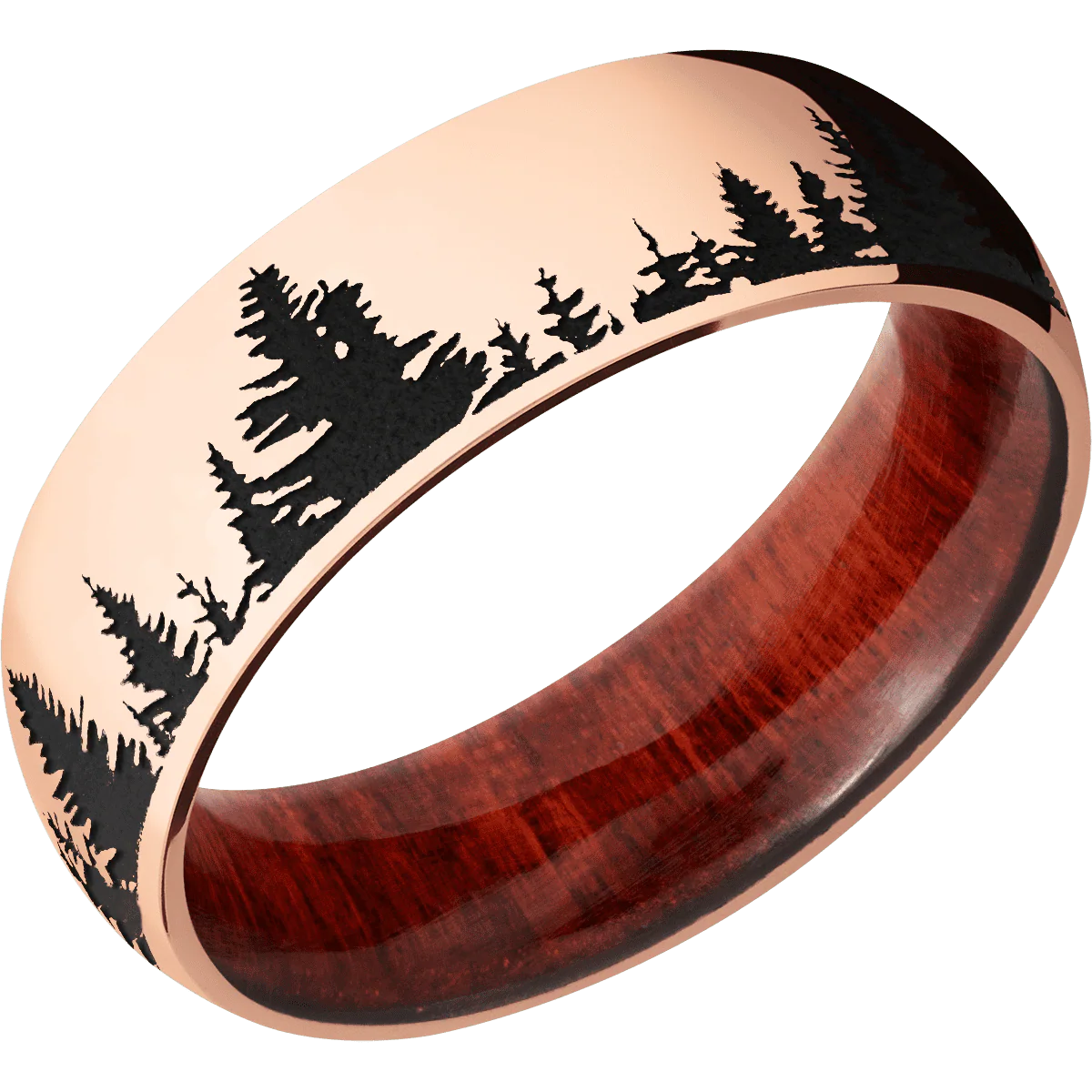 14K Rose Gold + Polish Finish + Red Heart - Image 2