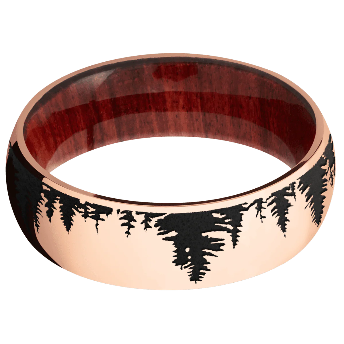 14K Rose Gold + Polish Finish + Red Heart - Image 3
