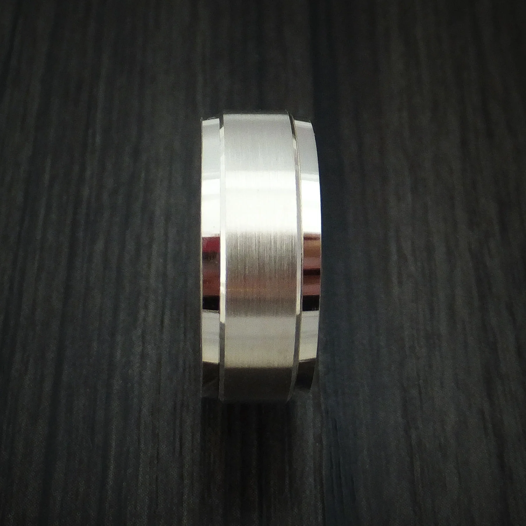 14K White Gold and Rose Gold Band Custom Made Men's Ring - Image 3