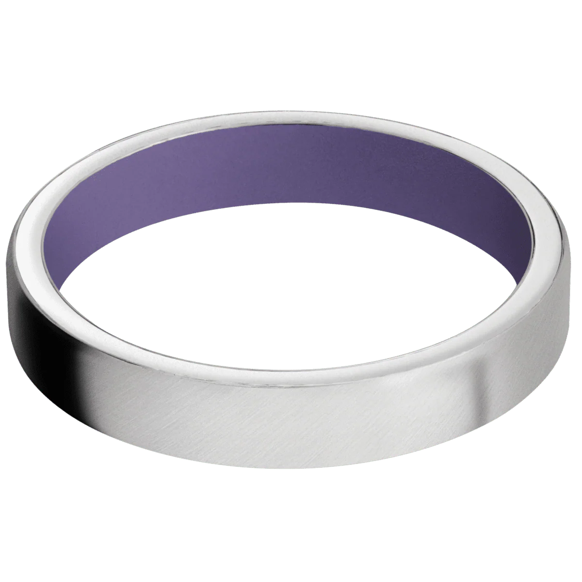 14K White Gold + Anglesatin Finish + Bright Purple - Image 3