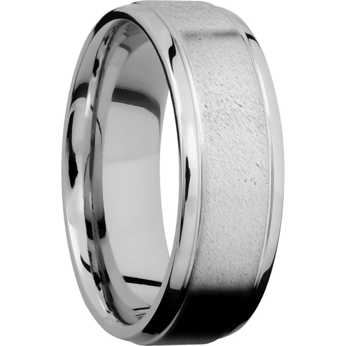 14K White Gold + Anglestone , Polish Finish