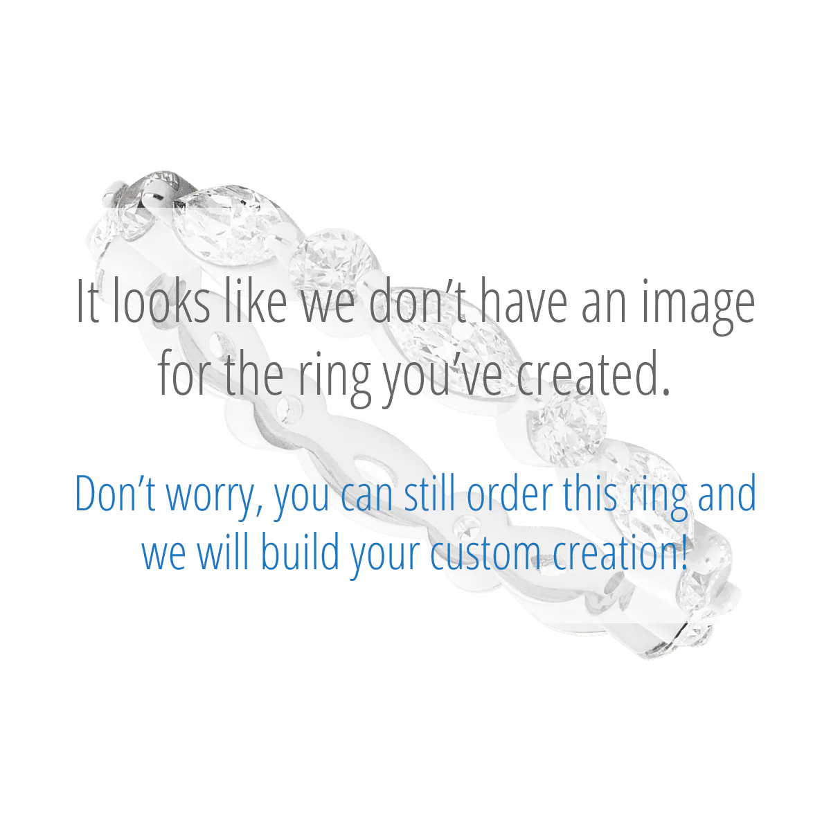 14K White Gold band with alternating 8 Round Lab Grown Diamond and 8 Marquise Lab Grown Diamond having TCW-1.6 - Image 3