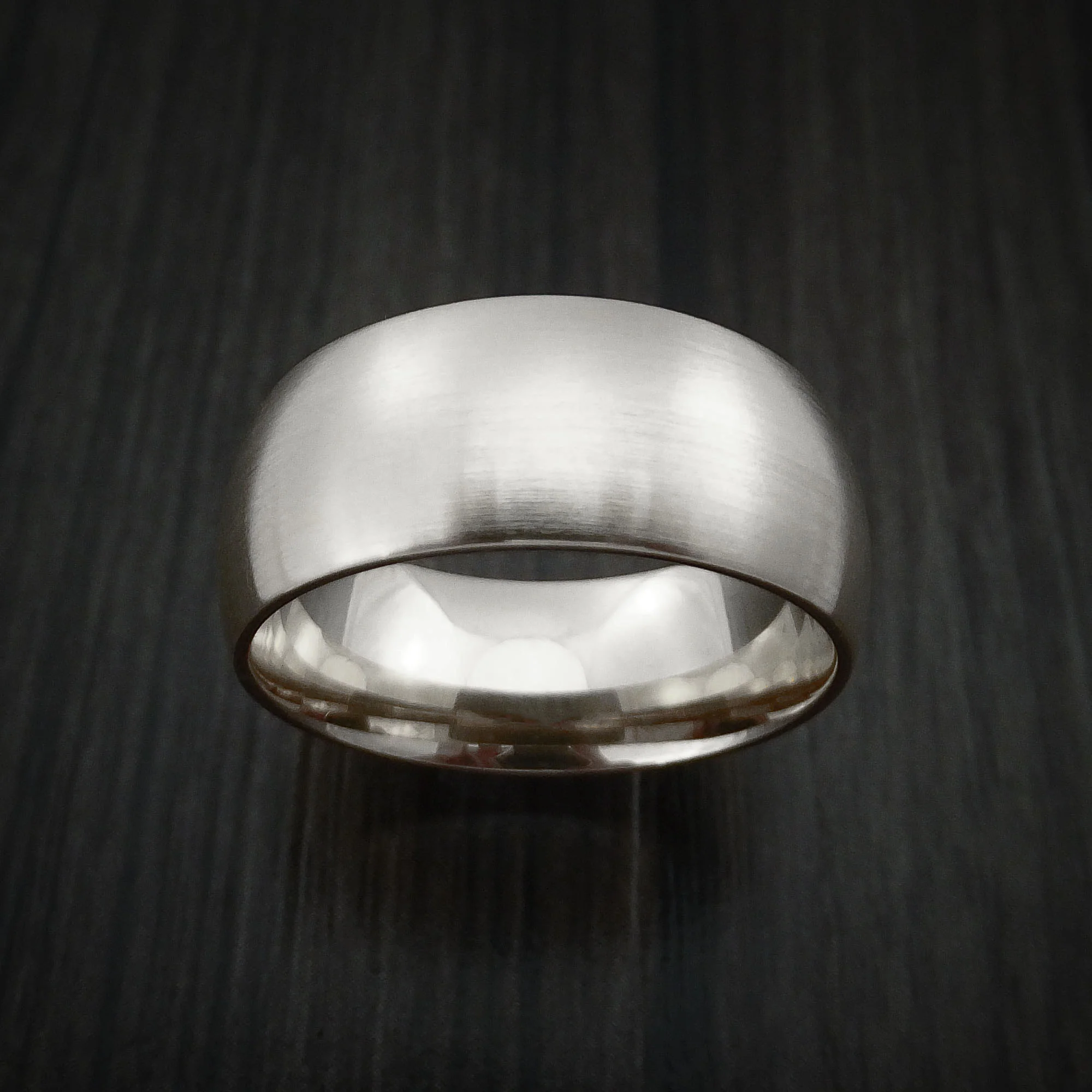 14K White Gold Classic Style Wedding Men's Band Custom Made - Image 2