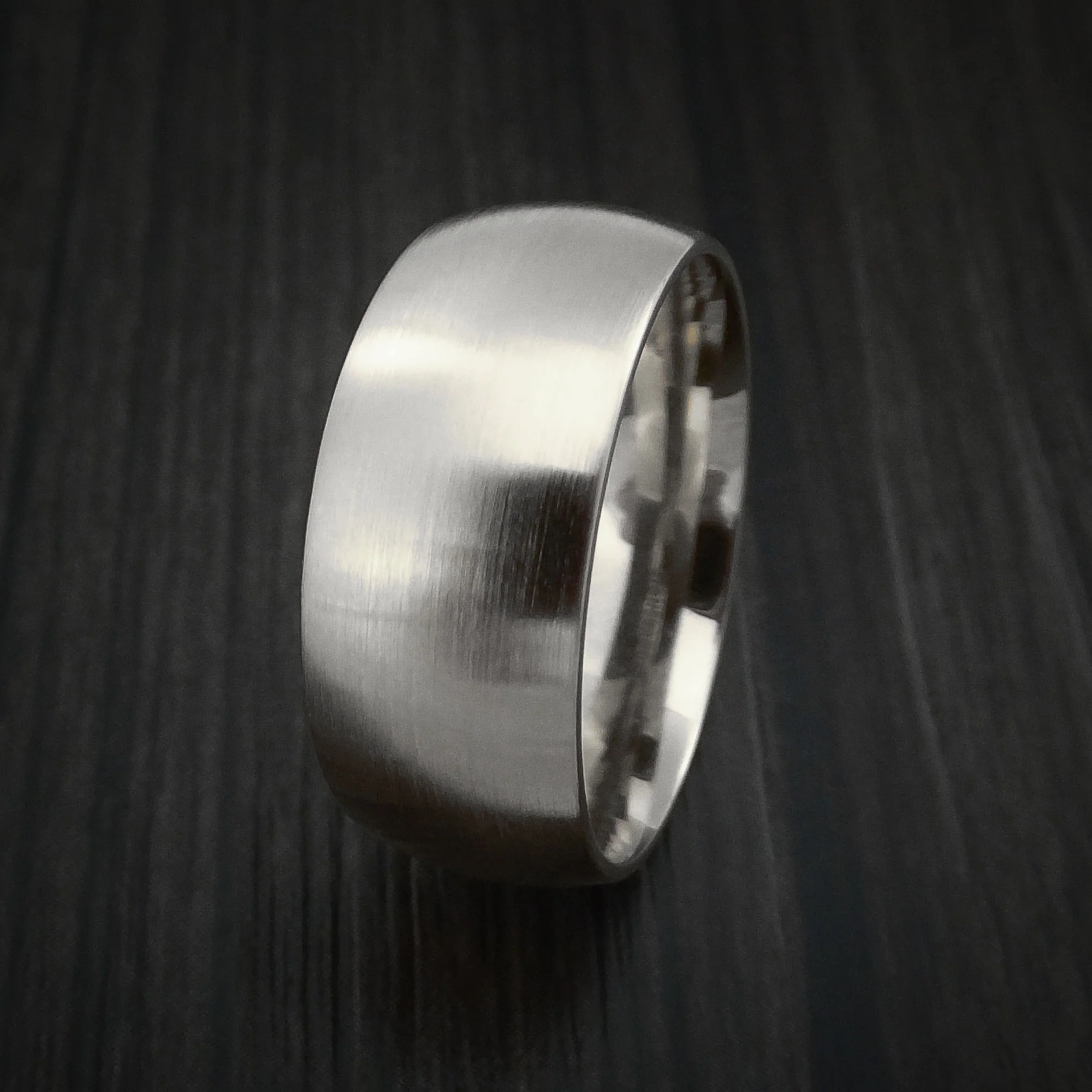 14K White Gold Classic Style Wedding Men's Band Custom Made - Image 4