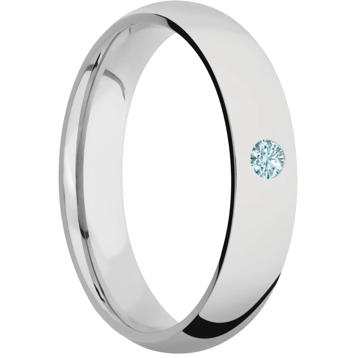 14K White Gold + Polish Finish