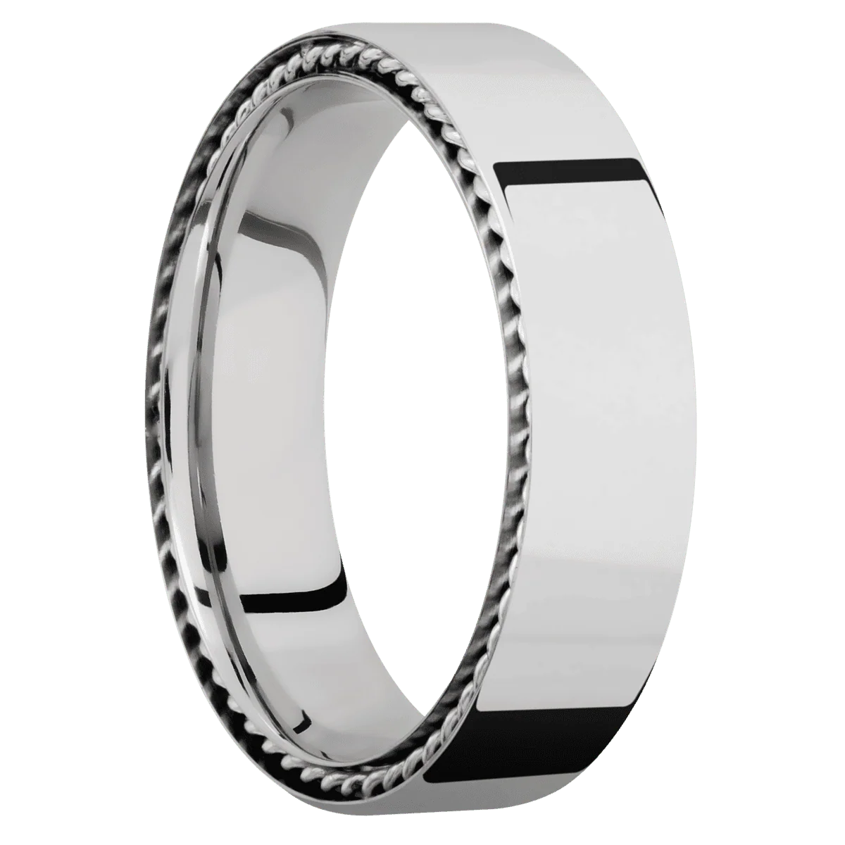 14K White Gold + Polish Finish