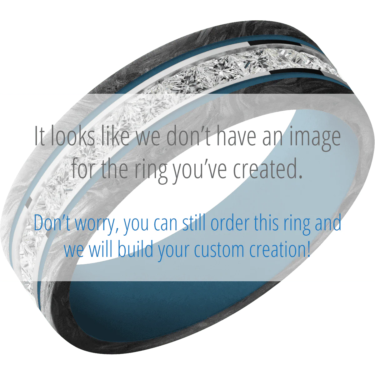 14K White Gold + Polish Finish + Royal Blue - Image 2