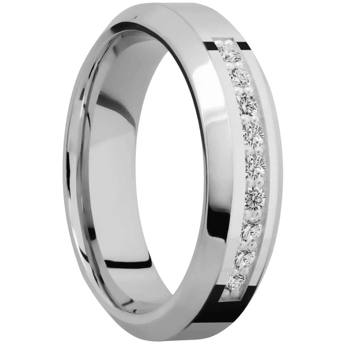14K White Gold + Polish , Polish Finish