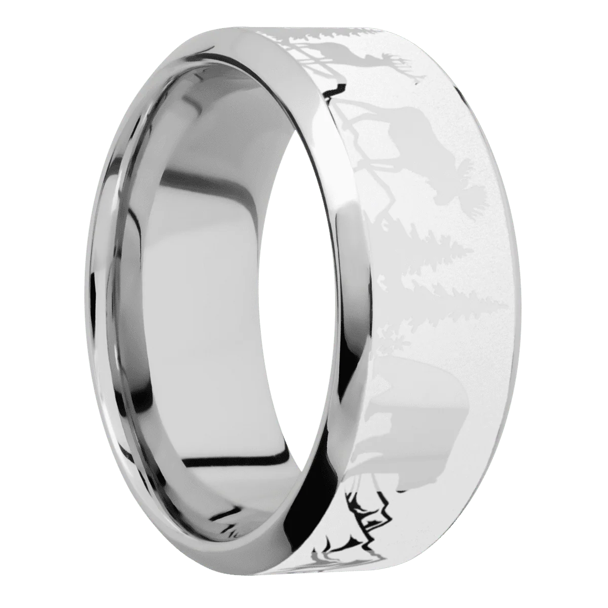 14K White Gold + Polish , Polish Finish
