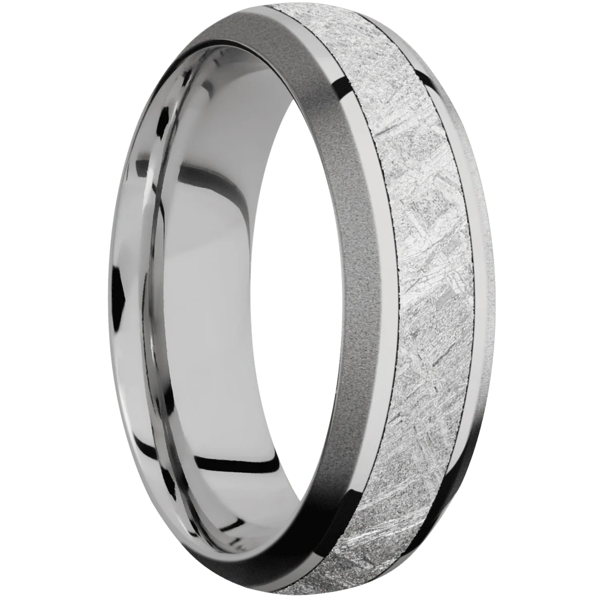 14K White Gold + Polish , Sand Finish