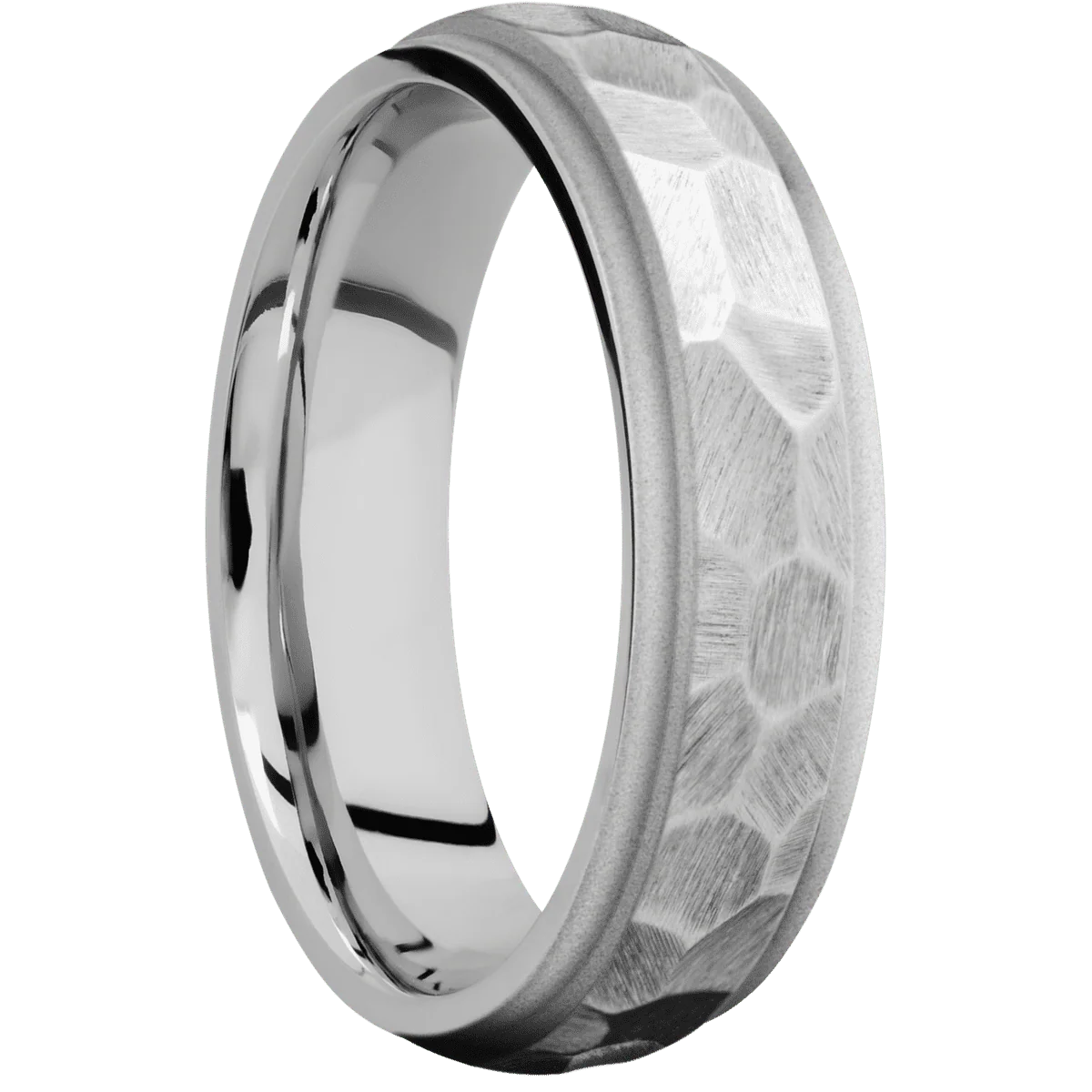 14K White Gold + Rock , Bead Finish