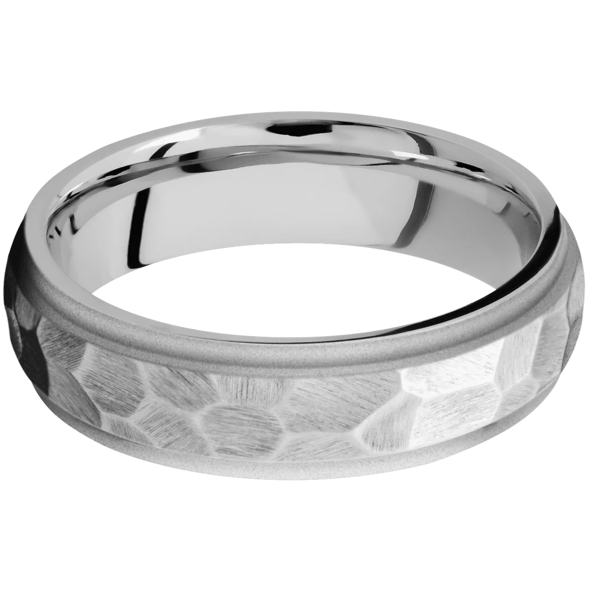 14K White Gold + Rock , Bead Finish - Image 3