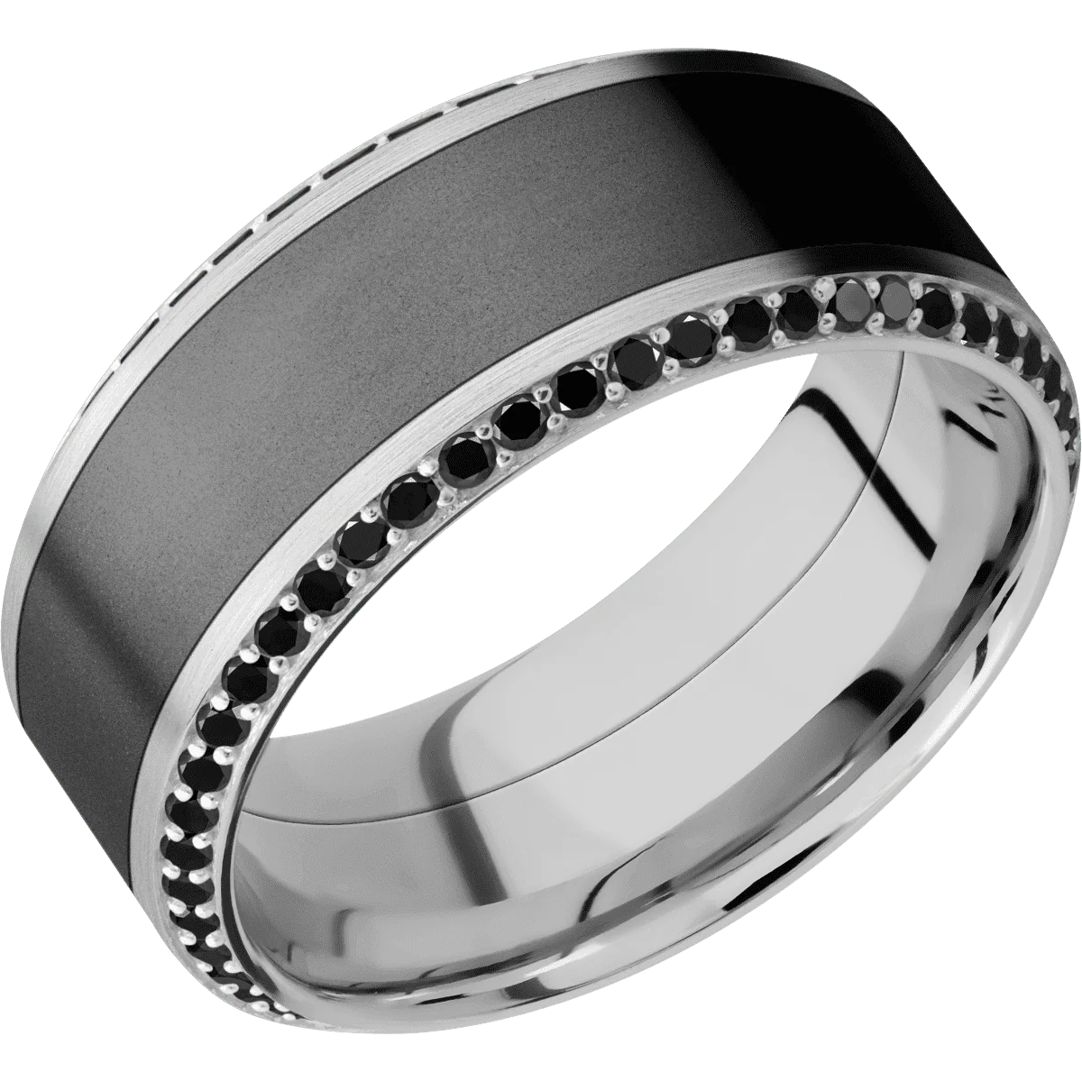 14K White Gold + Satin , Polish Finish - Image 2