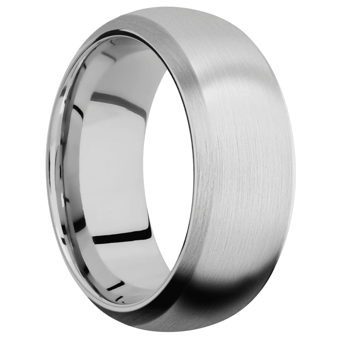 14K White Gold + Satin , Satin Finish + Platinum
